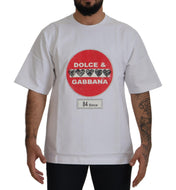 Dolce & Gabbana Chic White Cotton Heart Amor T-shirt