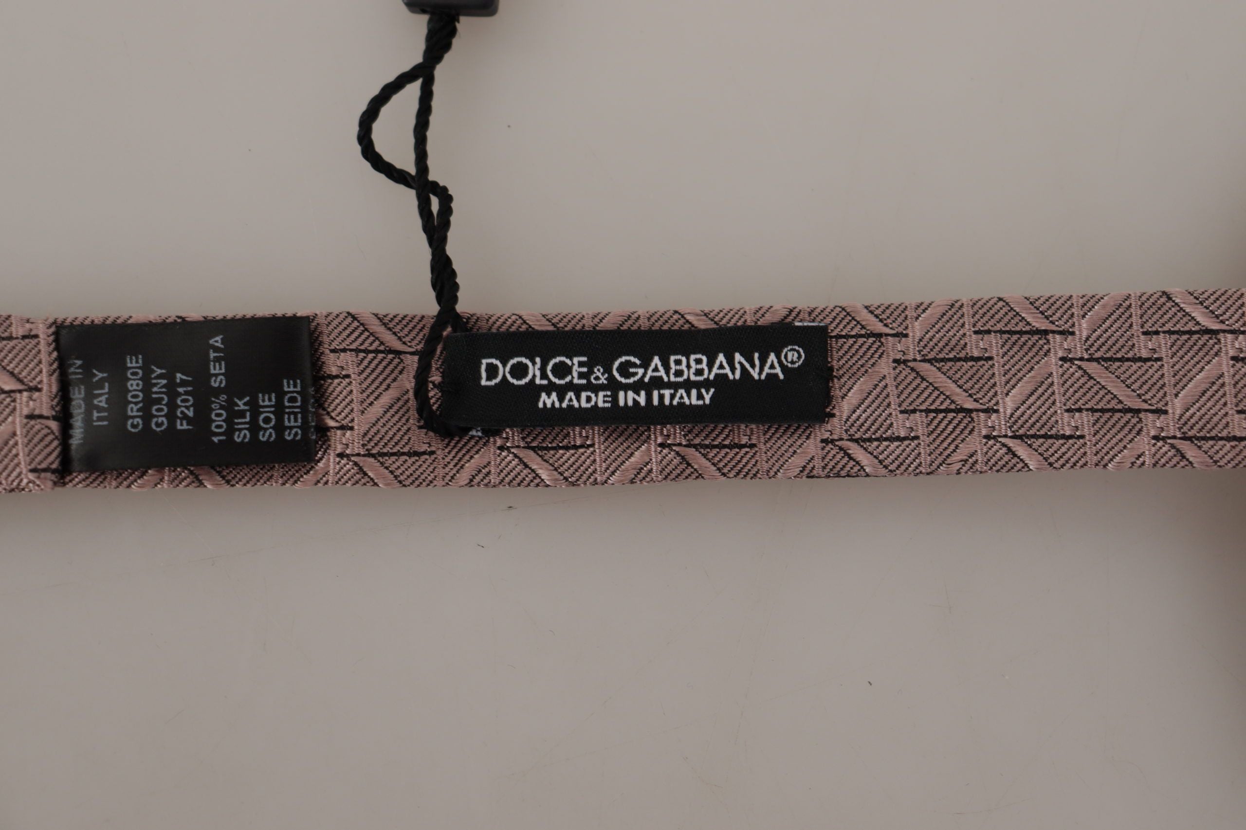 Dolce & Gabbana Elegant Silk Gray Bow Tie - Men's Formalwear