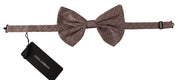 Dolce & Gabbana Elegant Silk Gray Bow Tie - Men's Formalwear