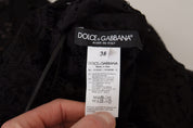 Dolce & Gabbana Black Floral Lace Pullover Sicily Blouse