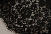 Dolce & Gabbana Black Floral Lace Pullover Sicily Blouse