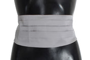 Dolce & Gabbana Elegant Silk Gray Cummerbund