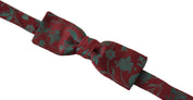 Dolce & Gabbana Elegant Maroon Patterned Bow Tie