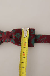 Dolce & Gabbana Elegant Maroon Patterned Bow Tie