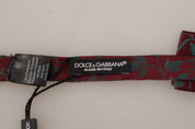 Dolce & Gabbana Elegant Maroon Patterned Bow Tie