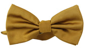 Dolce & Gabbana Elegant Mustard Silk Bow Tie