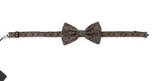 Dolce & Gabbana Elegant Silk Black & White Bow Tie