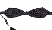 Dolce & Gabbana Elegant Black and White Silk Bow Tie