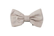 Dolce & Gabbana Exquisite Silk Gray Bow Tie