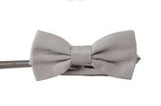 Dolce & Gabbana Chic Gray Silk Bow Tie