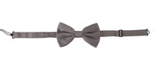 Dolce & Gabbana Elegant Gray Silk Bow Tie