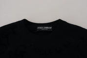 Dolce & Gabbana Elegant Black Logo Wool Sweater