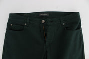 Ermanno Scervino Chic Green Straight Cut Jeans