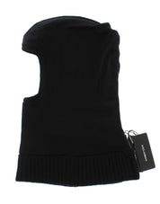 Dolce & Gabbana Black Knitted Sequin Hood Scarf Hat