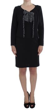 BENCIVENGA Black Stretch Sheath Dress & Sweater Set