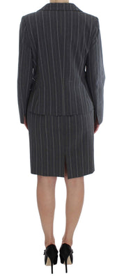 BENCIVENGA Gray Stretch Suit Sheath Dress & Blazer Set