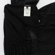 Exte Black Neck Wrap Top Blouse