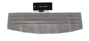 Dolce & Gabbana Elegant Silver Silk Cummerbund