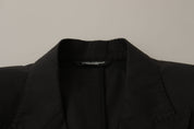 Dolce & Gabbana Elegant Taormina Black Cotton Blazer