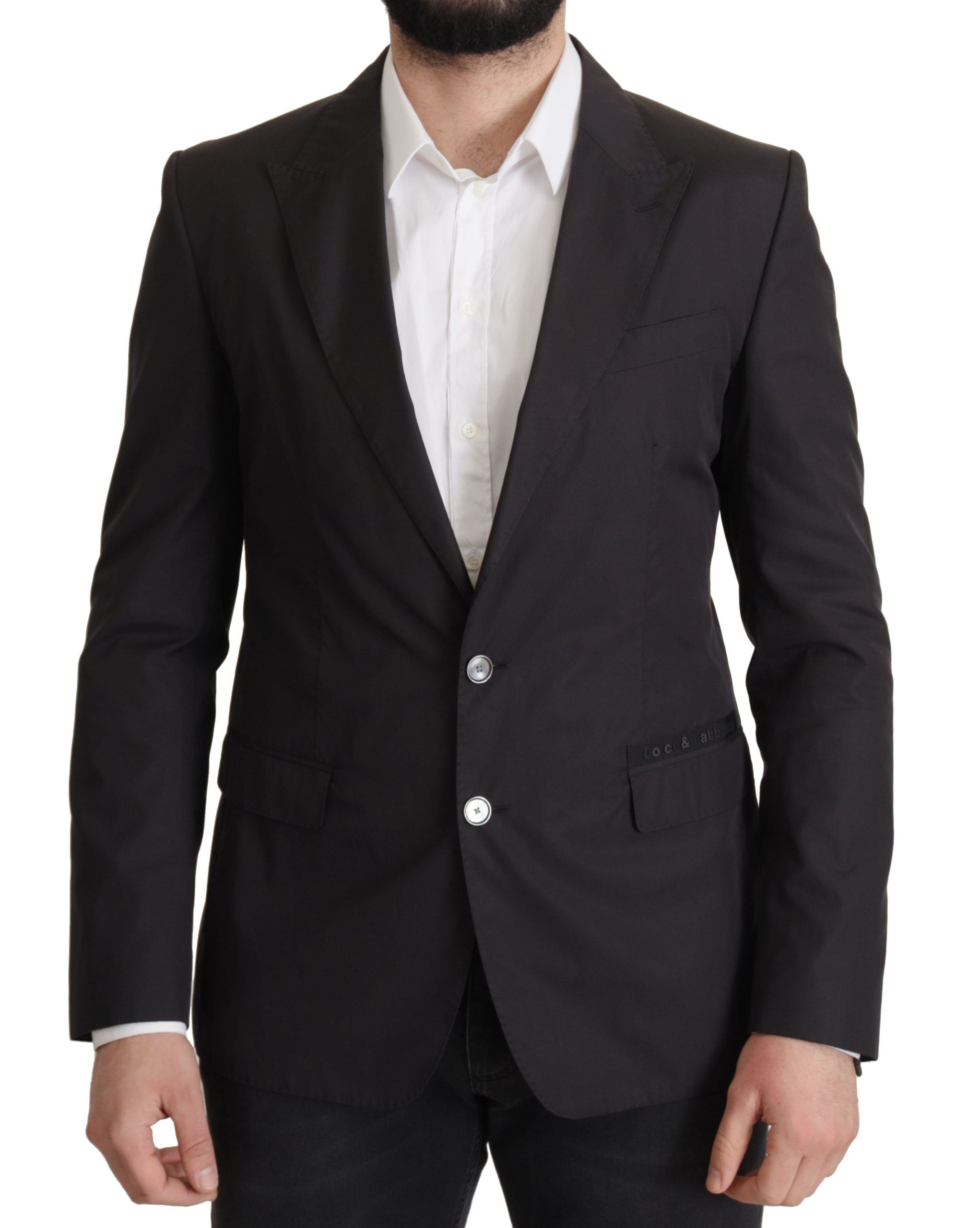 Dolce & Gabbana Elegant Taormina Black Cotton Blazer