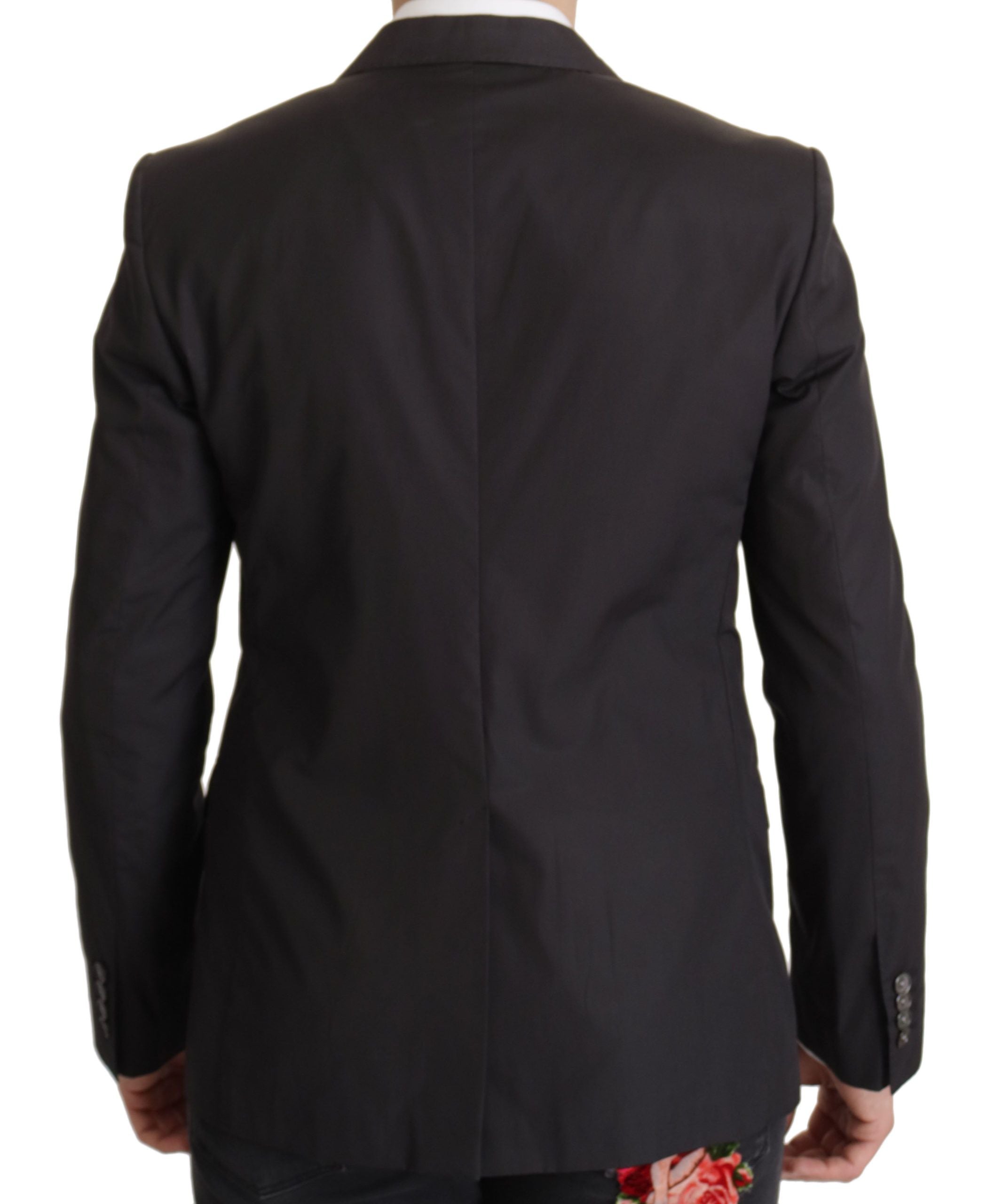 Dolce & Gabbana Elegant Taormina Black Cotton Blazer