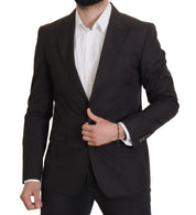 Dolce & Gabbana Elegant Taormina Black Cotton Blazer