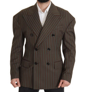 Dolce & Gabbana Multicolor Striped Double Breasted Blazer