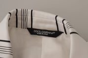 Dolce & Gabbana Elegant Striped Cotton Blend Blazer