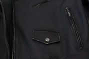 Dolce & Gabbana Elegant Black Leather Biker Jacket