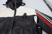 Dolce & Gabbana Elite Black Leather Hooded Bomber Jacket