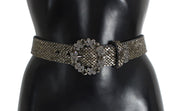 Dolce & Gabbana Embellished Sequined Wide Waist Belt