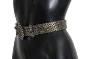 Dolce & Gabbana Embellished Sequined Wide Waist Belt