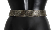 Dolce & Gabbana Embellished Sequined Wide Waist Belt