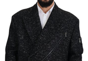 Dolce & Gabbana Sleek Patterned Wool Double Breasted Jacket