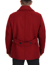 Dolce & Gabbana Elegant Red Double Breasted Wool Jacket