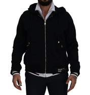 Dolce & Gabbana Elegant Black Bomber Jacket with Hood