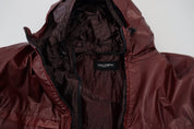 Dolce & Gabbana Elegant Bordeaux Full Zip Hooded Jacket