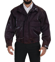 Dolce & Gabbana Elegant Purple Biker Jacket