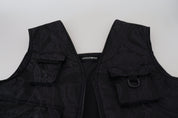 Dolce & Gabbana Elegant Sleeveless Vest Jacket in Black