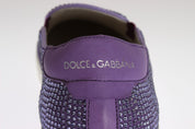 Dolce & Gabbana Elegant Purple Strass Fashion Sneakers