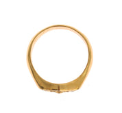 Nialaya Elegant Men's Gold Plated Silver Ring