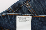 John Galliano Blue Wash Cotton Blend Slim Fit Jeans
