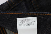 John Galliano Blue Wash Cotton Blend Slim Fit Bootcut Jeans