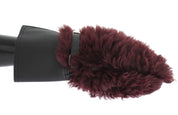 Dolce & Gabbana Elegant Black & Bordeaux Leather Gloves