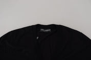 Dolce & Gabbana Elegant Wool Buttoned Black Cardigan