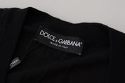 Dolce & Gabbana Elegant Wool Buttoned Black Cardigan