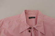 Dolce & Gabbana Elegant Pink Casual Cotton Shirt