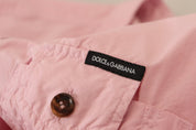 Dolce & Gabbana Elegant Pink Casual Cotton Shirt