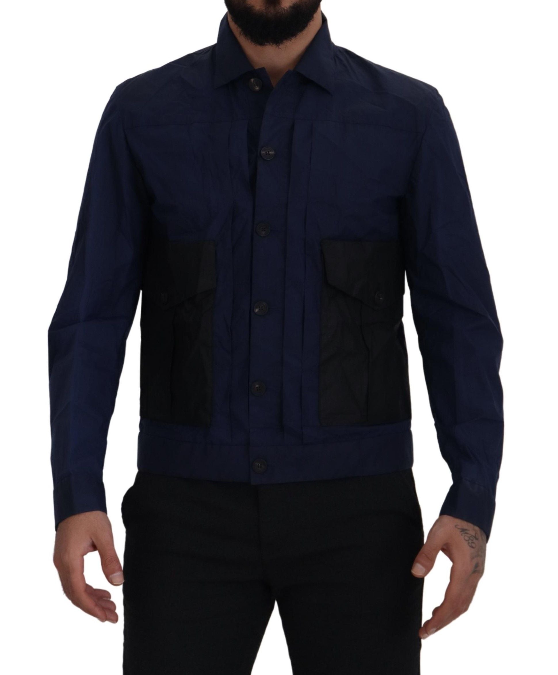 Dsquared² Svelte Dark Blue Cotton Shirt