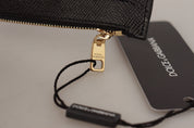 Dolce & Gabbana Black Leather #DGLovesLondon Women Cardholder Coin Case  Wallet